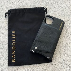 Bandolier iPhone 11 leather case with credit card pocket